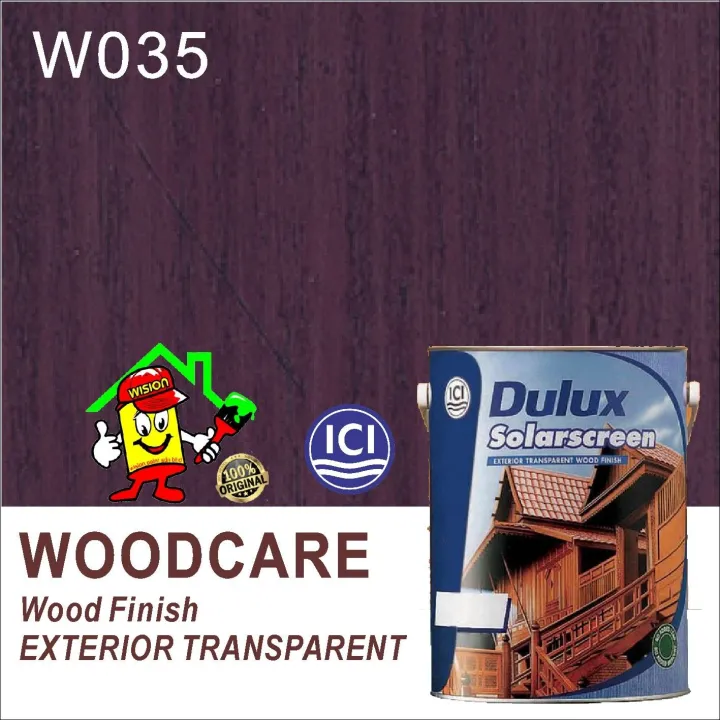 W035 ( 1L ) DULUX SOLARSCREEN EXTERIOR TRANSPARENT WOOD FINISH WOODCARE ...