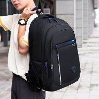 กระเป๋าเป้สะพายหลังผู้ชายความจุขนาดใหญ่ Oxford Black Solid High School Bags Teen College Student Back Pack Multiftional Bagpack Backpacks