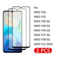 2ชิ้น VIVO Y78ปกป้องหน้าจอ Y75แก้วจีน Y76 Y11 Y16 Y22 Y30 Y35 Y55 Y56 4G 5G 2023ฟิล์มกันรอยกันกระแทก HD