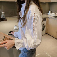 Plus Size Shirt Women Long Sleeve Casual Blouse Korean Style New Fashion Loose White Top