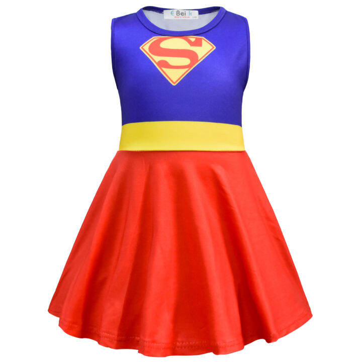 sweet-baby-kids-pajamas-dress-girls-super-hero-sleeveless-pajamas-dress-girls-cosplay-cartoon-sleepwear-dress-for-4-9years-old