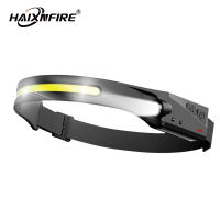 HaixnFire HP007 LED ไฟหน้าแบบเหนี่ยวนำ COB ไฟหน้าแบบเหนี่ยวนำในตัวแบบชาร์จไฟได้แบบพกพา Miner S โคมไฟ