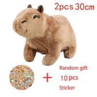 18-30cm Simulation Capybara Plush Toy Fluffy Capybara Doll Soft Stuffed Animal Toy Kids Birthday Gift Toy Home Room Decor
