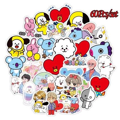 สติ๊กเกอร์ลายการ์ตูน KPOP BTS Bangtan Boys BT 21