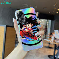 เคสโทรศัพท์ ZeroQiQi สำหรับ A58 OPPO อนิเมะ4G A78 4G (มังกร) การ์ตูน Soon Goku โทรศัพท์สลายเลเซอร์รุ้งเคสโทรศัพท์ขอบบางเฉียบ TPU นุ่มมากโปร่งใสเคสกันกระแทกมีสีสันในตัวบัตรเลเซอร์