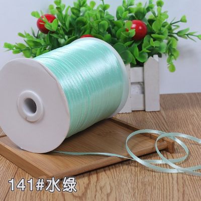 (10M) 3mm Aqua green Handmade DIY Material Silk Satin Ribbon For Arts Crafts Sewing Gift Wrap Christmas Wedding Party Decoration Gift Wrapping  Bags