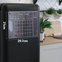 ❡℗ Magnetic Calendar Clear Acrylic Drawing Dry Erase Board Planner Daily Weekly Monthly Schedule Fridge Sticker Message Board Menu