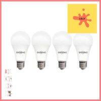 หลอด LED SHINING A60 12 วัตต์ เดย์ไลท์ E27 แพ็ก 4 ชิ้นLED BULB SHINING A60 12W DAYLIGHT E27 PACK4 **ใครยังไม่ลอง ถือว่าพลาดมาก**