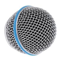 Replacement Blue Steel Mesh Microphone Grill Head Microphone Grille Replacement Head DIY Parts Accessory for Beta58A