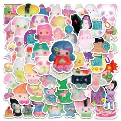 3D Crystal Clay Girl Cute Stickers Skateboard Notebook Fridge Phone Guitar Luggage Decal Sticker Kids Toy
