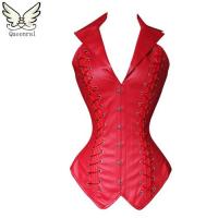 2021Leather corset waist trainer corsets steampunk sexy overbust armor corset bustiers steampunk clothing corset sexy Straitjacket