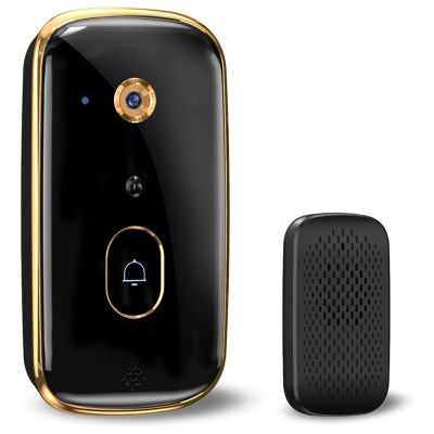2.4G WiFi Wireless Doorbell Camera, Motion Sensor, 2 Way Audio, Night Vision,Live Screen,Compatible for IOS and Android