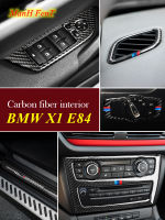 For BMW X1 E84 Real Carbon Fiber Interior Accessories Car Decoration 3D Sticker Gear Center Console Air Outlet Panel 2011-2015