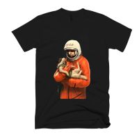 Jurij Gagarin And Dog MenS 2019 New Short Sleeve Casual Top Tee Cotton T Shirts