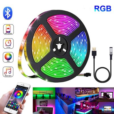 LED Strip Lights 5050RGB Bluetooth APP Control Colorful Hardcover for Room Decor Holiday Christmas Party Atmosphere Lighting