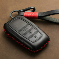 1 PCS Genuine Leather Remote Car Key Case Cover For Toyota Chr Land Cruiser 200 Avensis Auris Corolla 2&amp;3 Buttons Key Chain Case