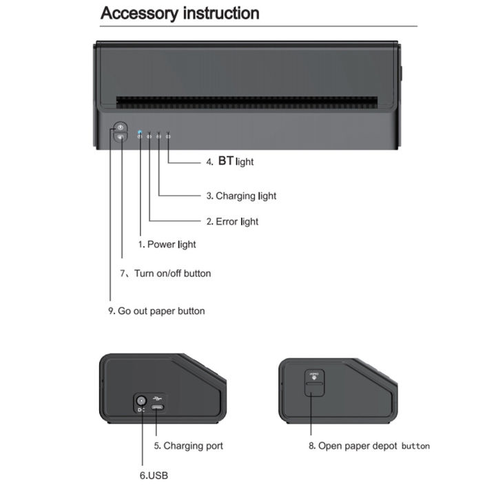 kkmoon-เครื่องพิมพ์รอยสัก-usb-bt-เครื่องพิมพ์ลายรอยสักด้วยความร้อนสามารถพิมพ์ได้ในคลิกเดียวใช้ได้กับคอมพิวเตอร์โทรศัพท์มือถือและพีซีแท็บเล็ต