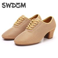 SWDZM Women Dance Shoes Ballroom Latin Dance Shoes Lady Modern Tango Shoes For Boy Girl Dance Sneaker Jazz Shoes Heeled 3.5/5Cm