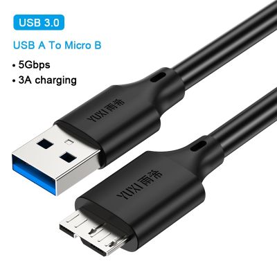 สายไมโคร USB YuXi 3.0ที่ชาร์จความเร็วสูง3A,สายดาต้าโทรศัพท์มือถือสายเคเบิลสำหรับซัมซุง Note 3 S5โตชิบา Sony WD USB Micro B