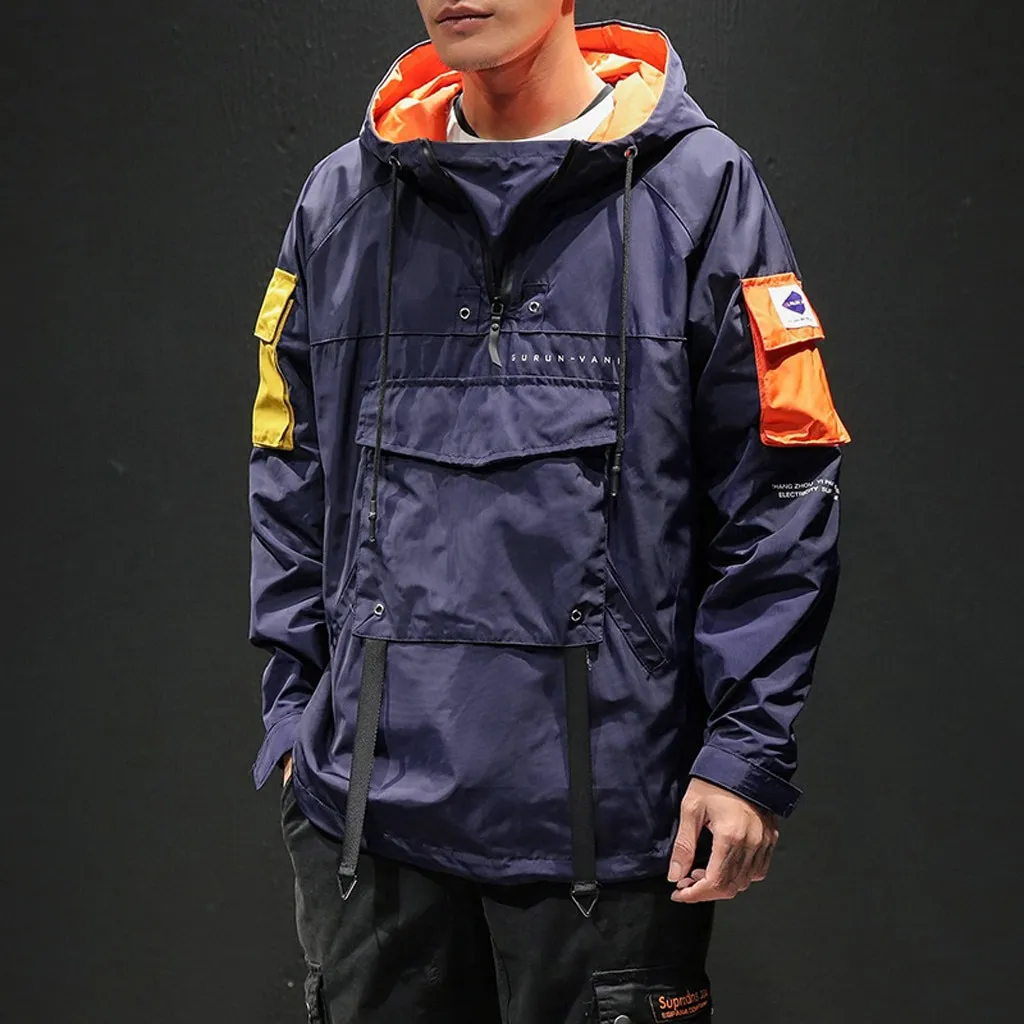 EKLENTSON Motorcycle Jacket Casual for メンズ Cold Men Windbreaker