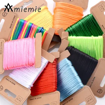 2mm 10m/32.8ft Waxed Cotton Cord Beading Cord Waxed String Wax Cording Cord  for Jewelry Making and Macrame Supplies HK056