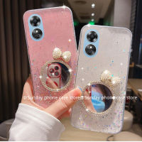 ไข่มุก เคส Phone Case OPPO A18 A38 4G เคส ใหม่อินเทรนด์ เคสโทรศัพท์ แฟชั่นน่ารักการ์ตูนติดโบว์แต่งหน้าซิลิโคนป้องกันการตกฝาครอบด้านหลังแข็งกันแรงกระแทก2023