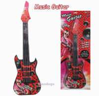 Music Guitar กีต้าร์ชาวร็อคสุดเท่ เครื่องดนตรี กีต้าร์เด็ก 4 สาย สีแดง