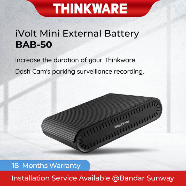 Thinkware iVOLT BAB50 External Battery Pack for Dashcam Lazada