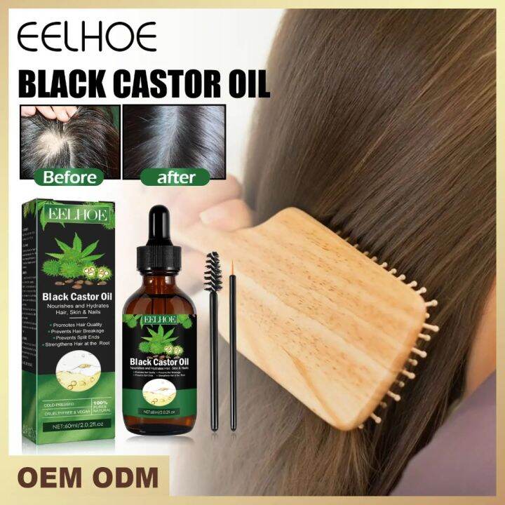 Febbily 60ml Nourish Jamaican Black Castor Oil Eyebrows Eyelashes Organic Castor Oil Portable 4665