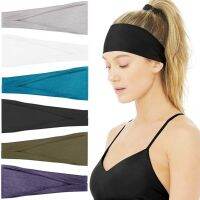 【YF】 Womens Sports Series Solid Color Elastic Wide Edge Sweat-absorbing Headband Yoga Fashion Headscarf Hair Accessories