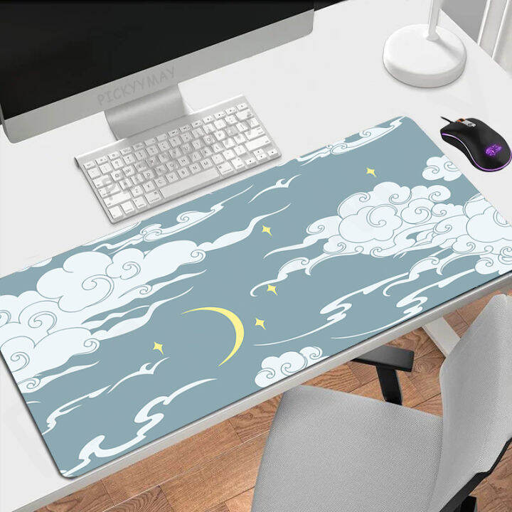 cloud-แผ่นรองเมาส์ขนาดใหญ่100x50ซม-คอมพิวเตอร์ขนาดใหญ่-mousepads-gaming-mousepad-แป้นพิมพ์ขนาดใหญ่-gamer-แผ่นรองเมาส์โต๊ะ-mats