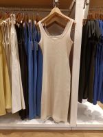 Uniqlo new womens ribbed square collar slim fit sleeveless threaded summer dress French dress 457823