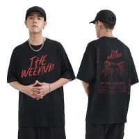 The Weeknd After Hours Print Tshirt Tops Short Sleeve Mens Oversized Black Tees Men Fitted Hip Hop After Hours T-shirts