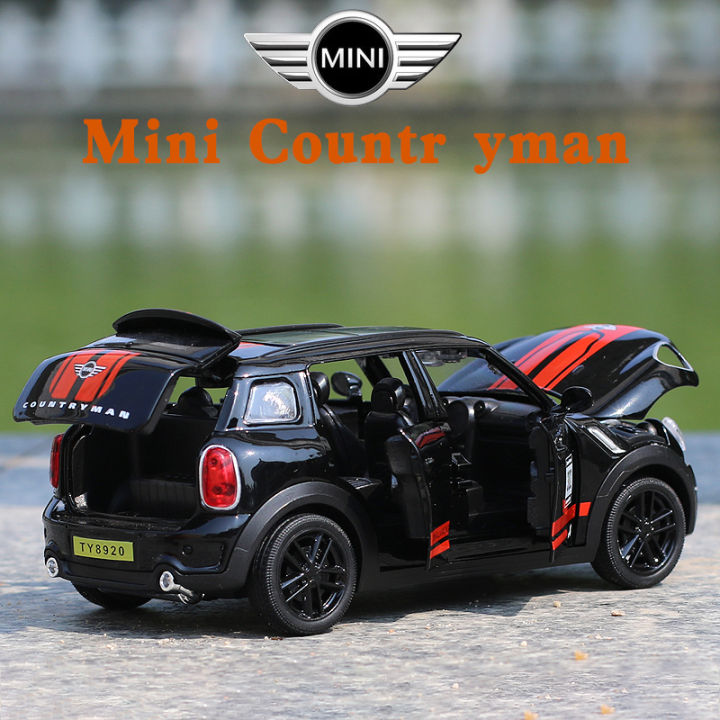 1-32รถของเล่น-mini-countryman-diecast-โลหะผสมโมเดลรถเหล็กสำหรับมินิคูเปอร์รุ่นรถลากของเล่นขนาดเล็ก