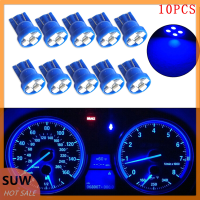 ? SUW 10pcs T10 WEDGE Blue 4-SMD ไฟ LED Dashboard W5W 194 2825 Gauge Cluster bulbs