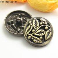 【cw】 10PCS Metal Button Wholesale Antique Bronze Brushed Coat Windbreaker Button Retro Decoration 18 40mm Flatback Embellishments