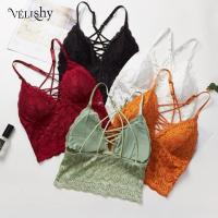 Sexy Women Floral Embroidered Bralette Cropped Camis Top Sexy Lingerie Push Up Bra Bandeau Top Lace Tube Tops