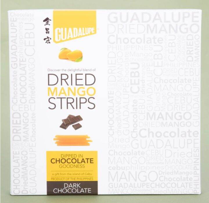 Guadalupe Dried Mango Chocolate Strips Coated in Dark Chocolate Lazada PH