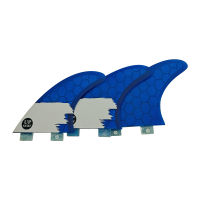 Surf Fins แถบคู่ Fin Surfboard Fins ขนาด AM2 3ชิ้นเซ็ต Honeycomb Blue สี Quilhas Surf Fin สำหรับ Surfing