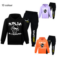 SPY NINJAS เสื้อกันหนาวมีฮู้ดแขนยาวผ้าฝ้าย + โพลีเอสเตอร์พิมพ์ลายเสื้อฮู้ดและกางเกงสำหรับฤดูใบไม้ร่วงชุดเสื้อผ้าเด็กน่ารัก0000