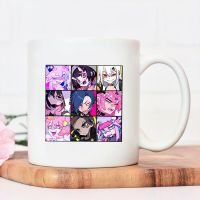 Japanese Cartoon Printed Mug Leisure Punk Hip Hop Animation Womens Water Cup with Big Handrip Colored Ceramics Big Juice Mugs