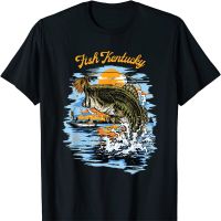 Fishing Largemouth Bass Fisherman Angler Gift T Shirt New 100% Cotton Short Sleeve O-Neck T-shirt Casual Clothing Men Tops 4XL 5XL 6XL