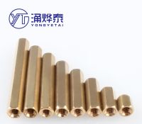 YYT 10PCS/lot M3 female Female Brass Standoff Spacer M3 (4-60) Copper Hexagonal Stud Spacer Hollow Pillars m3x4-60mm