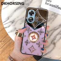 DKHORSING แม่พิมพ์กลม OPPO A78 5G เคสมือถือแบบแข็งใหม่ซิลิโคน INS 2023 A78 Oppo พร้อมแหวนใส่นิ้วเคสด้านหลังติดเพชรกากเพชร