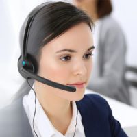 Call Center Headset with Mic Service Headphone Telephone Wired Phone Headset Retractable Headband for Centre Traffic Computer