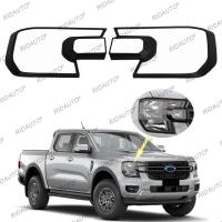 ไฟหน้าฮาโลเจนไฟหน้าไฟหน้าฝาครอบสติกเกอร์ Garnish Protector สำหรับ FORD RANGER 2022 2023 T9 XL XL + XLS