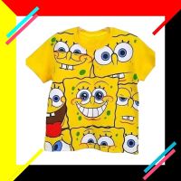 ◄۞❅ Kingkids เสื้อยืด ลาย SPONGEBOB สําหรับเด็กผู้ชาย และเด็กผู้หญิง อายุ 1-10 ปี