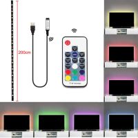 1 set LED Strip Light Flexible 5050 RGB USB LED TV Background Strip Light with 17 key RGB RF Remote Control waterproof