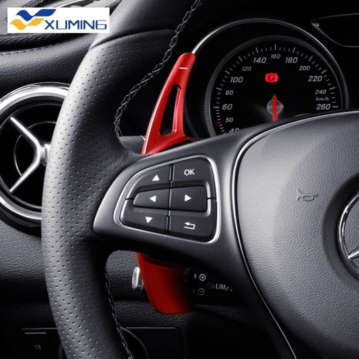 2pcs Steering Wheel Shift Paddle Metal Extender For Mercedes