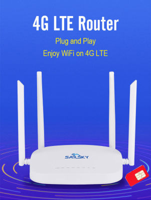 เร้าเตอร์ 300Mbps Wireless N 4G LTE Router เราเตอร์ใส่ซิมปล่อย Wi-Fi รองรับการใช้งนไดสูงสุด 32 อุปกรณ์
